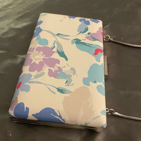 Calvin Klein Handbag - Abstract Floral Hardsided Metal Strap Bag 🌸 - Picture 6 of 15